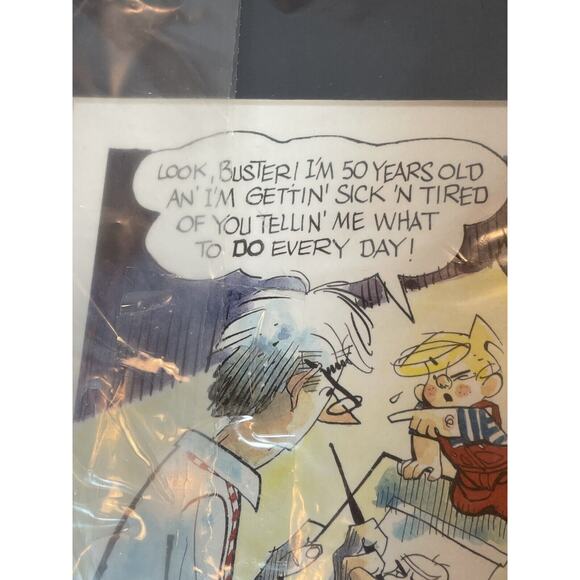 Dennis The Menace Hank Ketchum Giclee Print Limited 236/700 Signed Framed COA - Picture 4 of 16